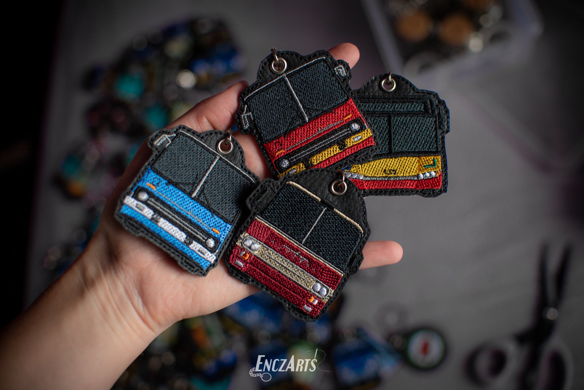 Haftowane breloki autobus Autosan Ikarus