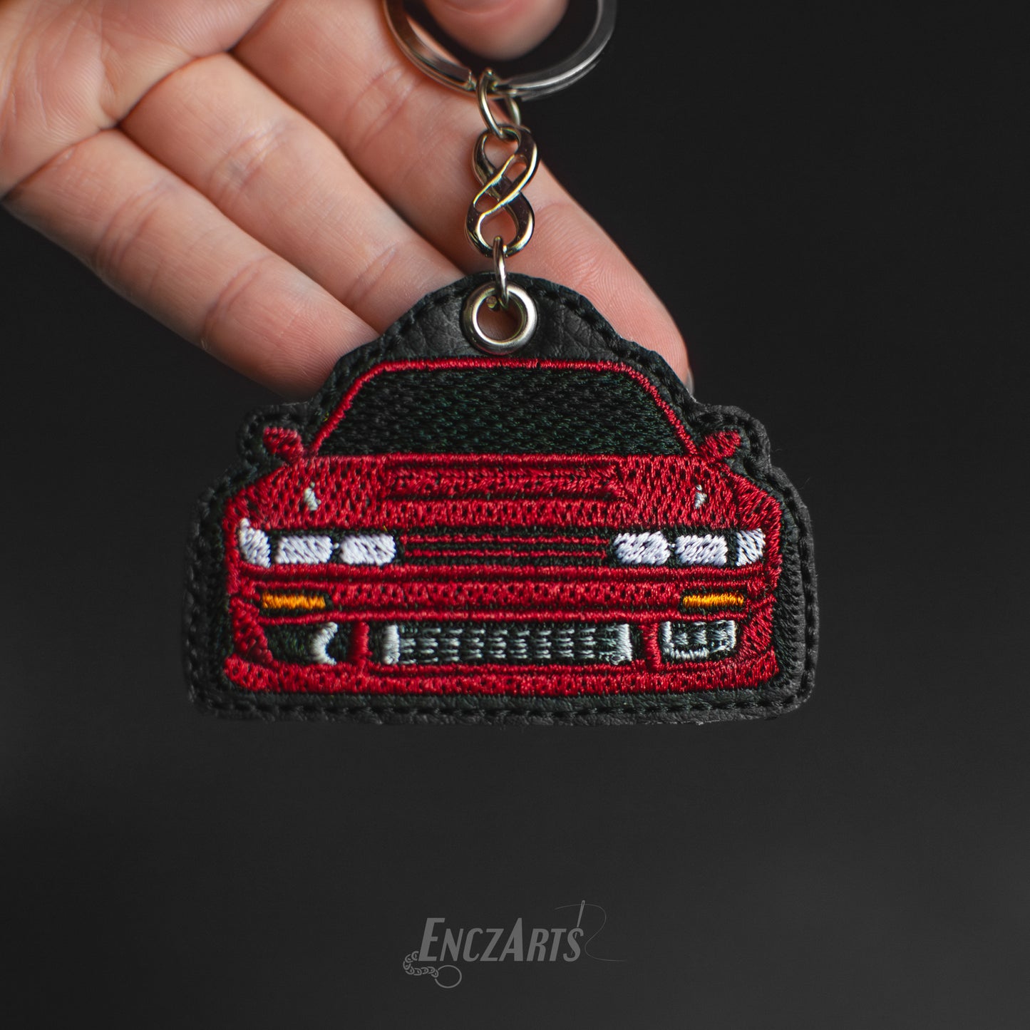 Personalizowany brelok samochodowy EnczArts przedstawiający Nissana Silvia S13 oryginalny prezent dla kierowcy 