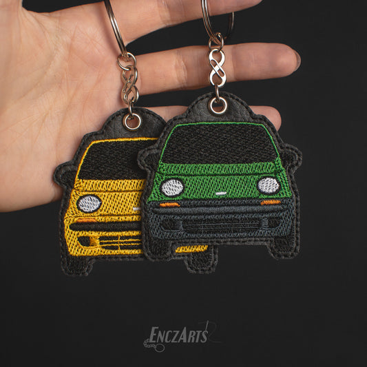 Personalizowany brelok z haftem Daewoo matiz M100 idealny prezent dla fana motoryzacji